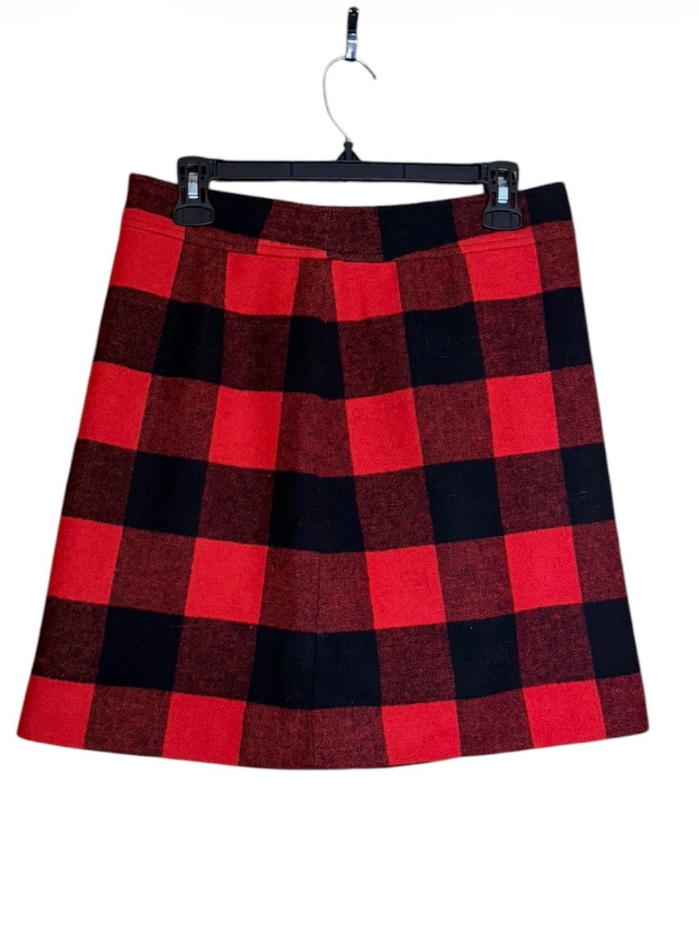 J. Crew Red and Black Buffalo Plaid A-Line Skirt